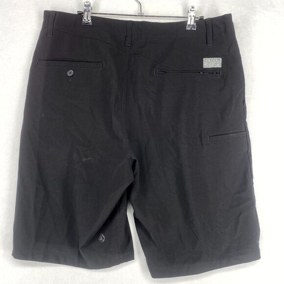 Volcom Surf & Turf 4 Way Stretch Athletic Shorts Black Color Mens Size 32 - Picture 3 of 10